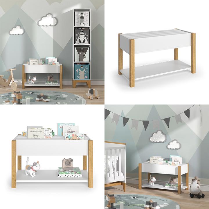 Produktbild VitaliSpa Kinderregal Malia, Weiss/Eiche, 80 x 46 cm