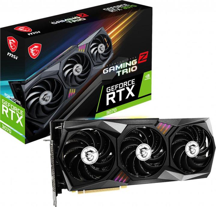 Actual product image MSI GeForce RTX 3070 Gaming Z Trio LHR (8 GB)