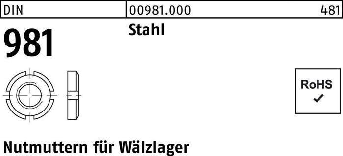 Produktbild Nutmutter DIN 981 KM 7 M 35x1,5 Stahl