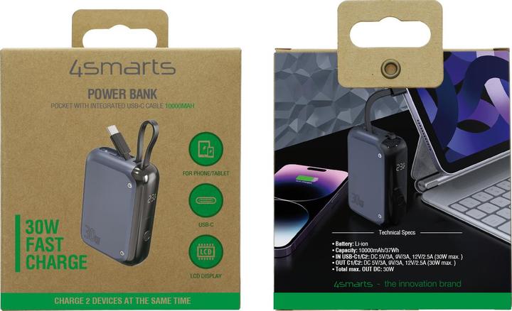 Actual product image 4smarts Powerbank Pocket (10000 mAh, 37 W, 37 Wh)