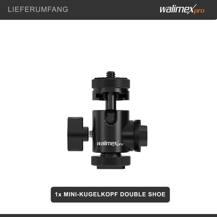 Produktbild Walimex pro Multi Mini-Kugelkopf Double Shoe (Kugelkopf)