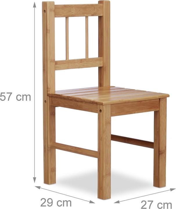 Image du produit Relaxdays Chaise déco en bambou (Fauteuil pour enfants)