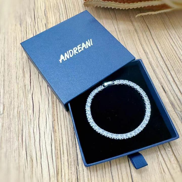 Immagine prodotto Andreani Bracciale con amazzonite autentica (80 cm, Pietre, Nude, Vetro, Marrone, Metallo)