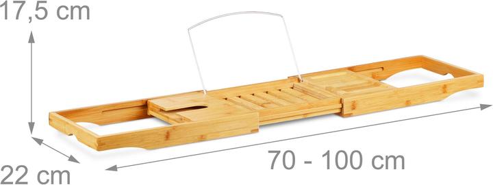 Produktbild Relaxdays Badewannenablage Bambus (100 x 22 x 17.5 cm)