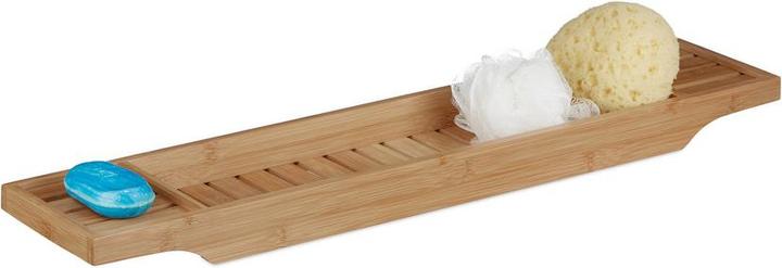 Actual product image Relaxdays Bamboo Bath Shelf (68.5 x 14.5 x 4.5 cm)