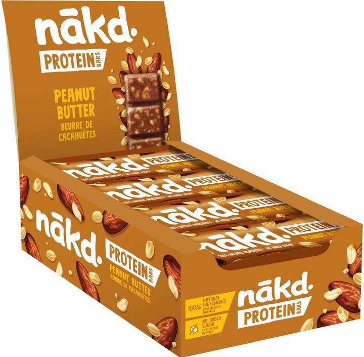 Actual product image Nakd Riegel Protein Peanut Butter Erdnussbutter, 16 x 45 g (Peanut Butter, Brownie, 16 pcs., 45 g)