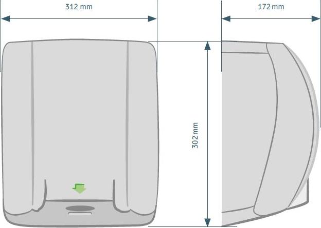 Actual product image Urimat Champion-Pro Hand Dryer silver
