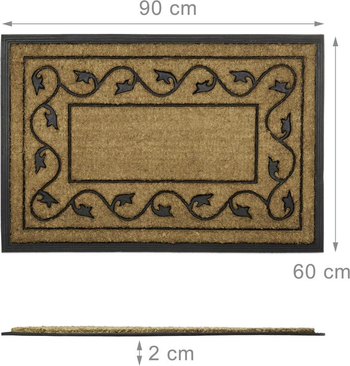 Actual product image Relaxdays Doormat large (90 x 60 x 2 cm)