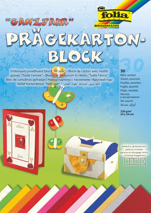 Produktbild Folia Prägekarton Ganzjahr (220 g/m², 30 x, C4)
