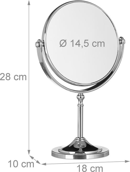 Actual product image Relaxdays Cosmetic mirror (18 x 10 x 28 cm)