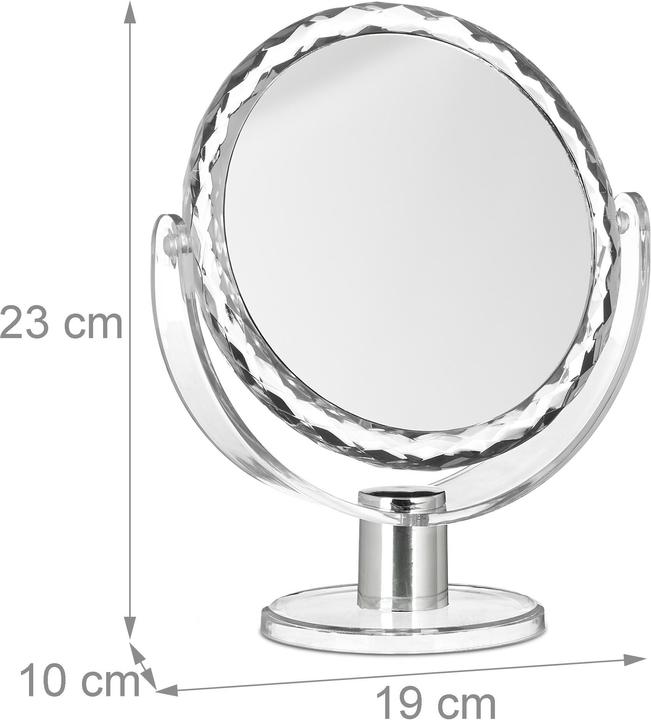 Actual product image Relaxdays Cosmetic mirror (19 x 19 x 23 cm)