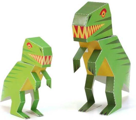 Actual product image Pukaca Paper toy. Maxi T-Rex