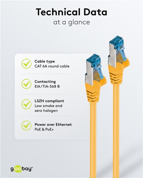 Immagine prodotto Goobay Cavo patch (S/FTP, CAT6a, 3 m)