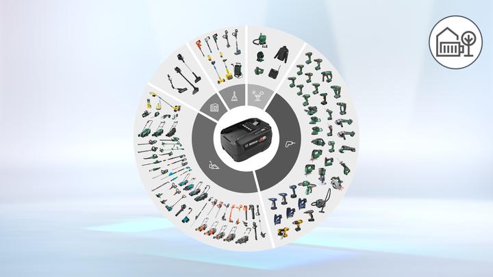 Actual product image Bosch Home & Garden Interchangeable battery (18 V)