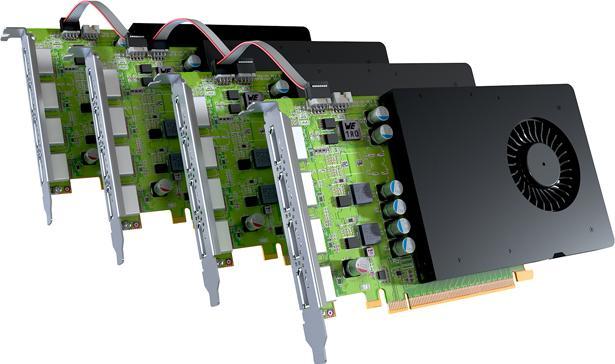 Actual product image Matrox VGA D-Series D1450 4x HDMI out PCIe x16 | D1450-E4GB (4 GB)