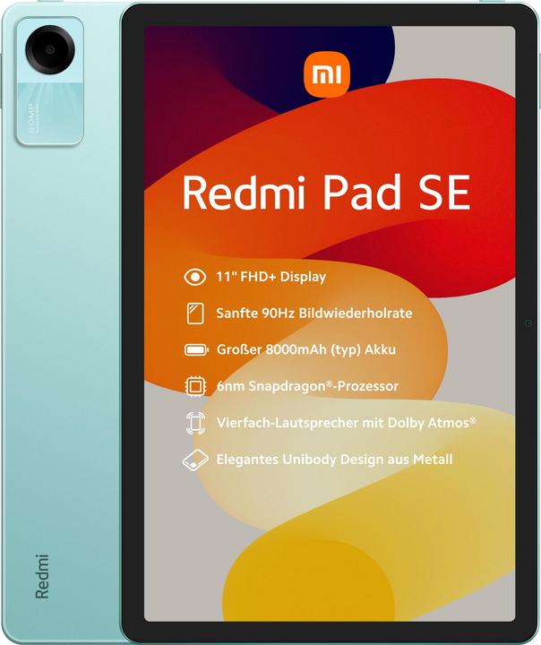 Actual product image Xiaomi Redmi Pad SE (WLAN only, 11", 128 GB, Mint green)
