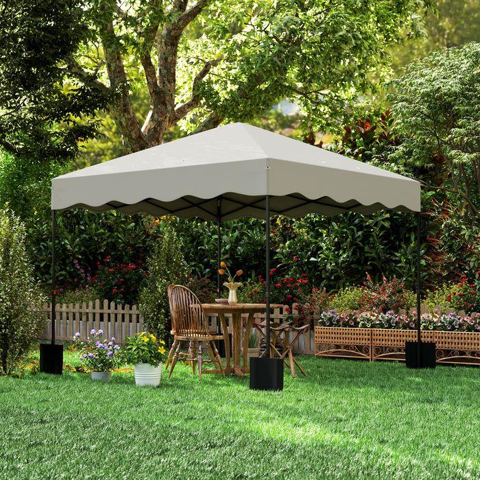Actual product image Swisshandel24 Faltpavillon ca.3x3m, wasserabweisend Stabil Winterfest, Cremeweiss (297 cm, 297 cm)
