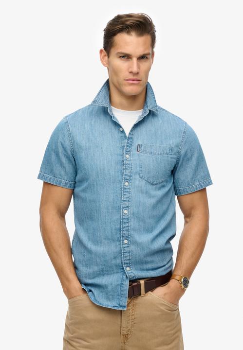 Produktbild Superdry Essential Kurzarm-Jeanshemd (L)