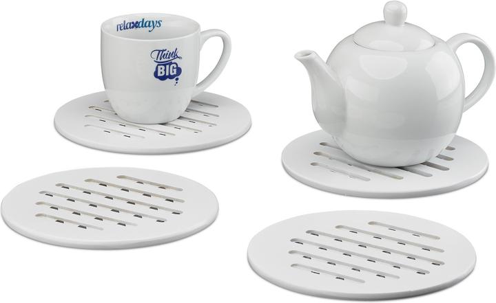 Actual product image Relaxdays Bamboo trivet (1 x, Pan coaster)