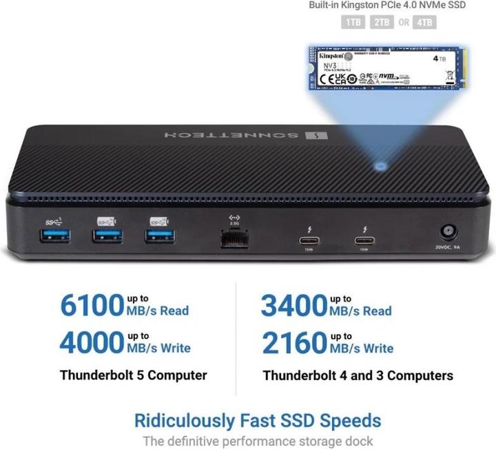 Immagine prodotto Sonnet Echo 13 Thunderbolt 5 SSD Dock - 4TB (Thunderbolt)