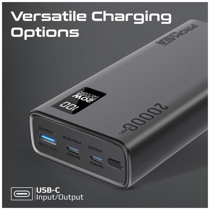 Actual product image ProMate Bolt-20PD Powerbank 20000mAh (20000 mAh, 20 W, 74 Wh)