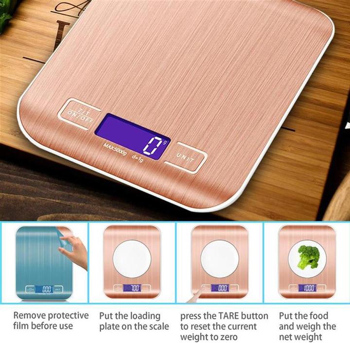 Produktbild Intirilife Digitale Küchenwaage in ROSÉ GOLD
