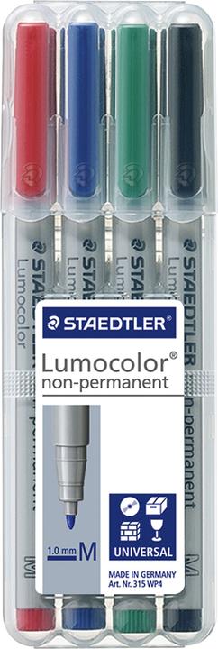 Staedtler Lumocolor non-permanent (Multicoloured, 1 mm, 4 x)