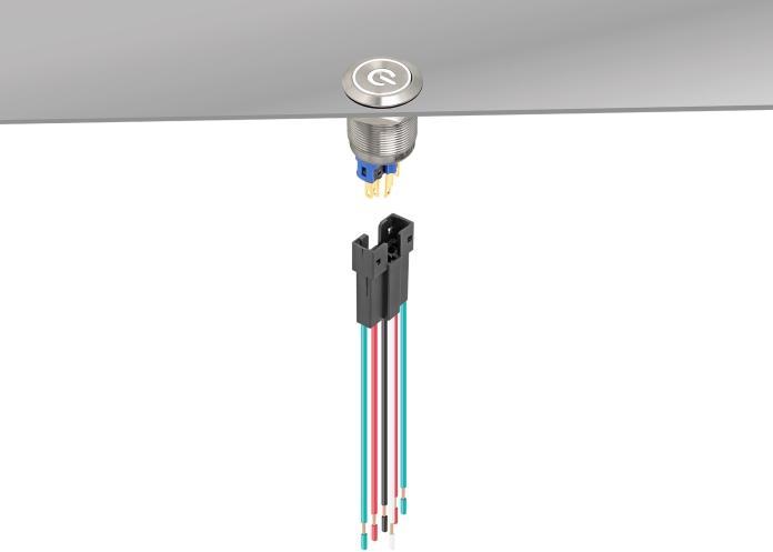 Produktbild Delock Fassung für 22 mm 6 Pin Taster oder Schalter