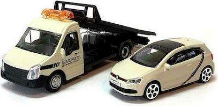 Produktbild Bburago 18/31403 Metal Street Fire scale 1:43 Official VW Polo Gti with truck