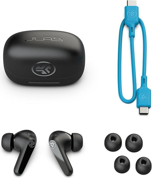 Actual product image JLab Audio JLAB JBuds Pods ANC TWS Headphones black (ANC, 56 h, Wireless)