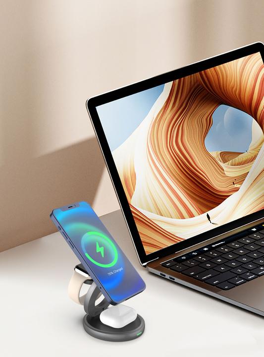 Produktbild LMP Twist 3-in-1,wireless charging station iPhone (15 W)