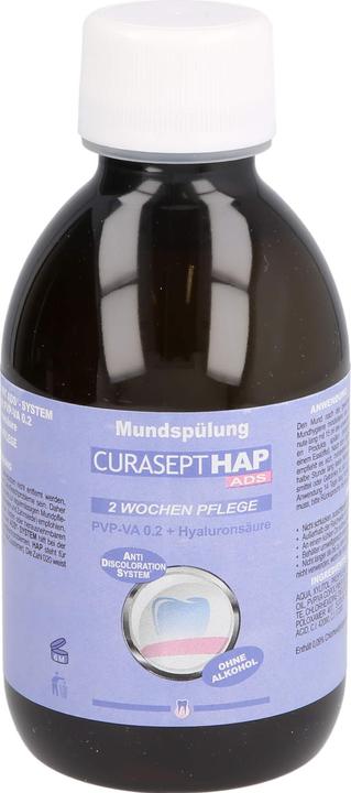 Produktbild Curasept HAP020 PVP-VA 0,20 + Hyaluron Mundspülung, 200 ml FLA (200 ml, Mundspülung)