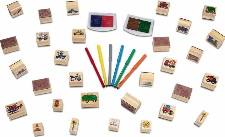 Produktbild Melissa & Doug Holzstempel-Set Fahrzeuge