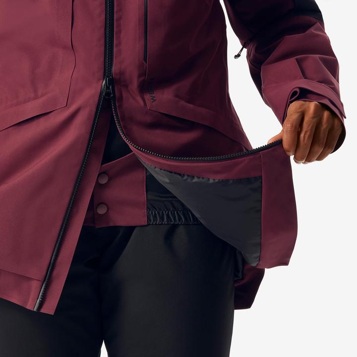 Produktbild Wedze Skijacke Damen vielseitig und warm - FR100 bordeauxrot/schwarz (XL)