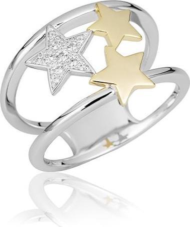 Breuning RING - BRILL. 0,078 Ct. H/si (48, 585/14 K Gold)