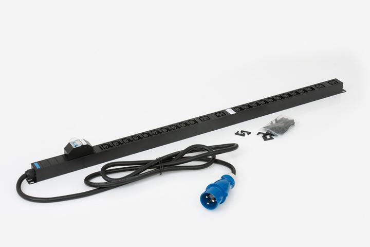 Actual product image Triton RAB-PD-X53-X1 - Vertical distribution panel (Schuko) IEC 320 with circuit breaker