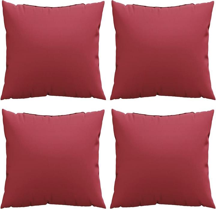 Immagine prodotto VidaXL Cuscini per divano 4 pezzi. Tessuto rosso vino 40X40 Cm (40 x 40 cm)