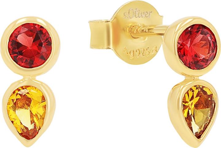 Image du produit S.Oliver Boucles d'oreilles pour femmes, argent 925 Sterling, zirconium synth. (Argent 925)