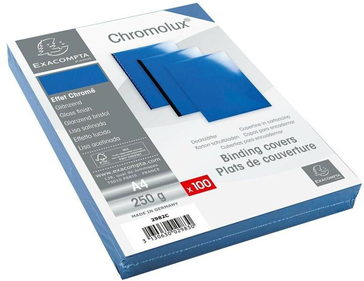 Actual product image Exacompta Cover Chromolux 250 g/m², 100 pieces, Blue