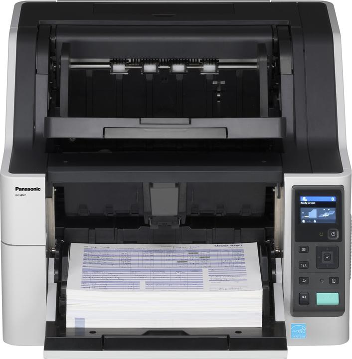 Produktbild Panasonic KV-S8147 A3 Scanner 140ppm/280ipm 750 Blatt ADF Color Displ. 5 Ultrasonic Sensoren bis 100.000 Se... (USB)