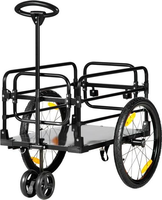 Produktbild Swisshandel24 Lastenanhänger Bollerwagen 130x64x103cm Stahl Schwarz+Gelb