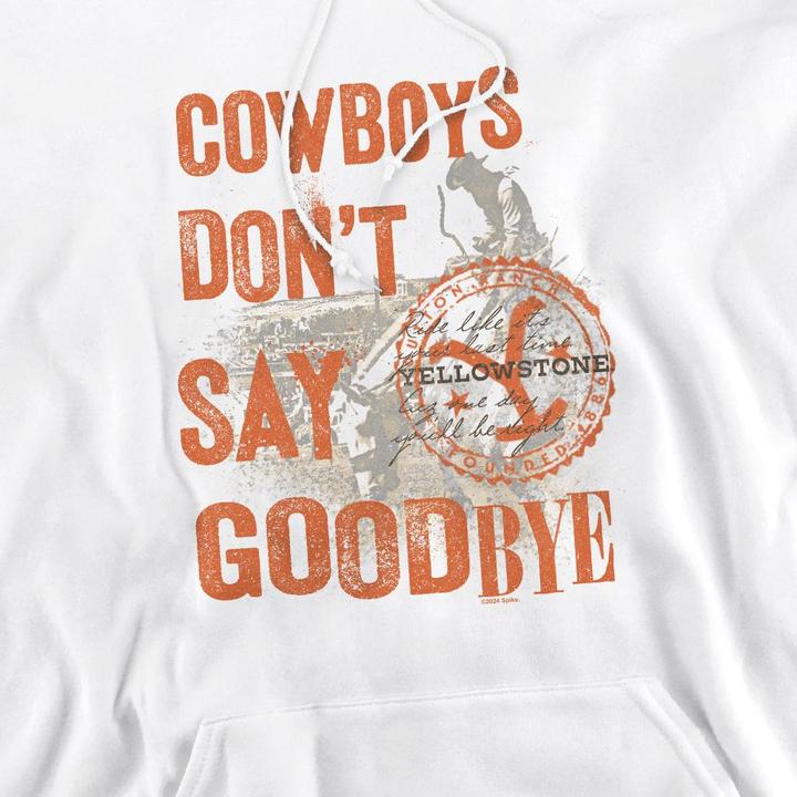 Immagine prodotto Yellowstone Cowboys Don't Say Goodbye Felpa con Cappuccio Uomo (XL)