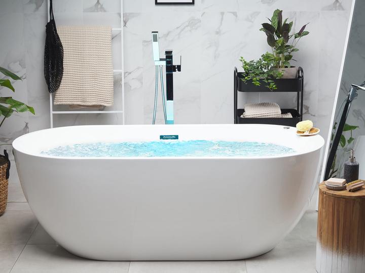 Produktbild Beliani Whirlpool Badewanne freistehend weiss mit LED 170 x 80 cm NEVIS (237 l, 170 cm, 80 cm)