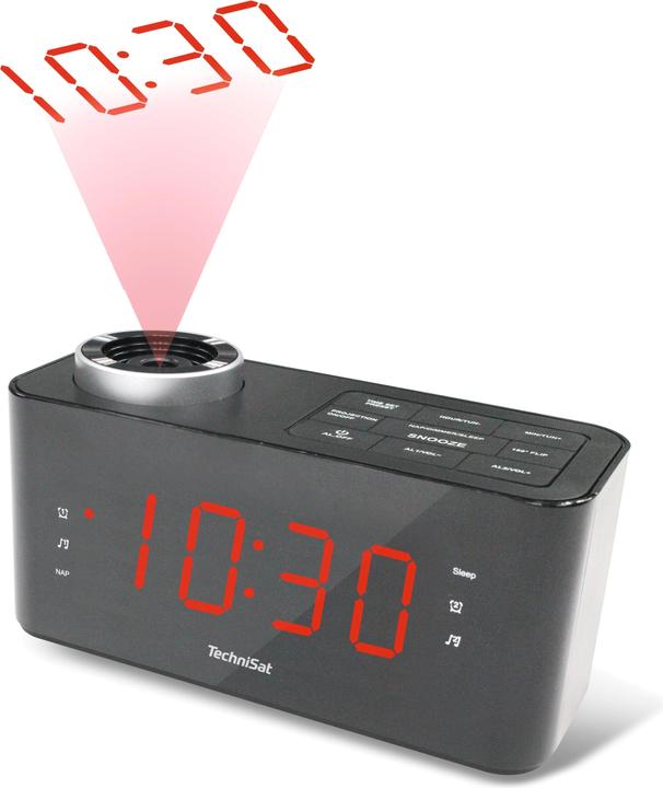 Actual product image TechniSat DIGICLOCK 3 Digital table clock Rectangular Black