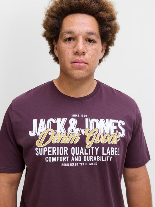 Actual product image Jack & Jones Jjelogo Tee Ss Oneck 2 Col Aw25 Noos Pls (4XL)