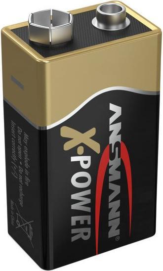 Produktbild Ansmann Batterie Block E 6LR61 1er x-Pow. Spannung von 9 V - Batterie - 9V-Block (1 Stk., 9V Block, 550 mAh)