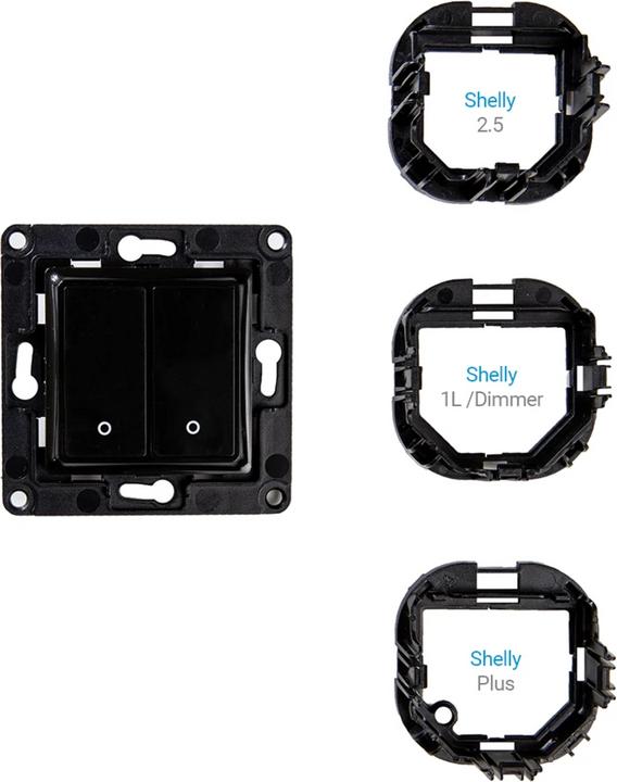 Actual product image Shelly Wall switch 2 - black