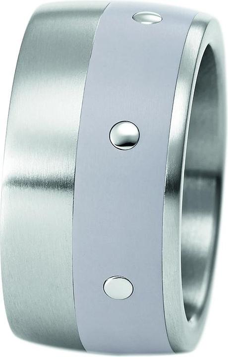 Xen Bandring mit Keramik grau 12 mm