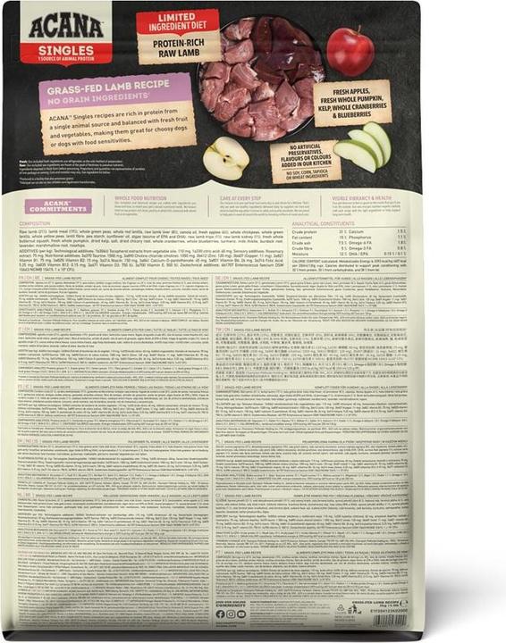 Image du produit Acana Dog Singles GRASS-FED LAMB 2kg (Adulte, 1 pcs, 2000 g)