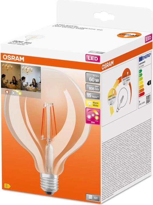 Actual product image Osram Star+ Globe (E27, 7 W, 806 lm, 1 x, E)